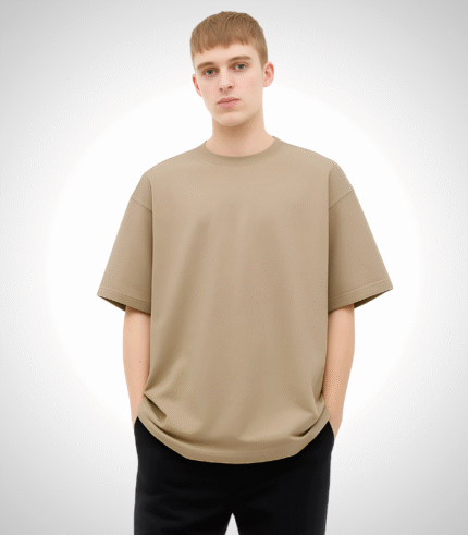 Oversized Plain T-Shirt – 240 GSM French Terry Cotton (6 Colors)